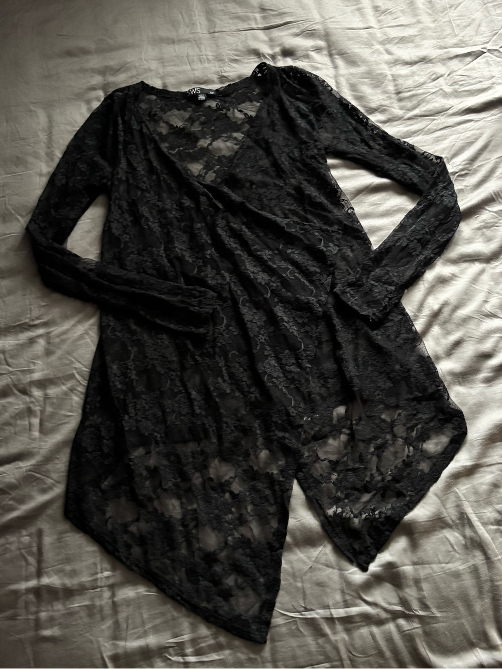 SWS Black Lace Long Sleeve Cardigan